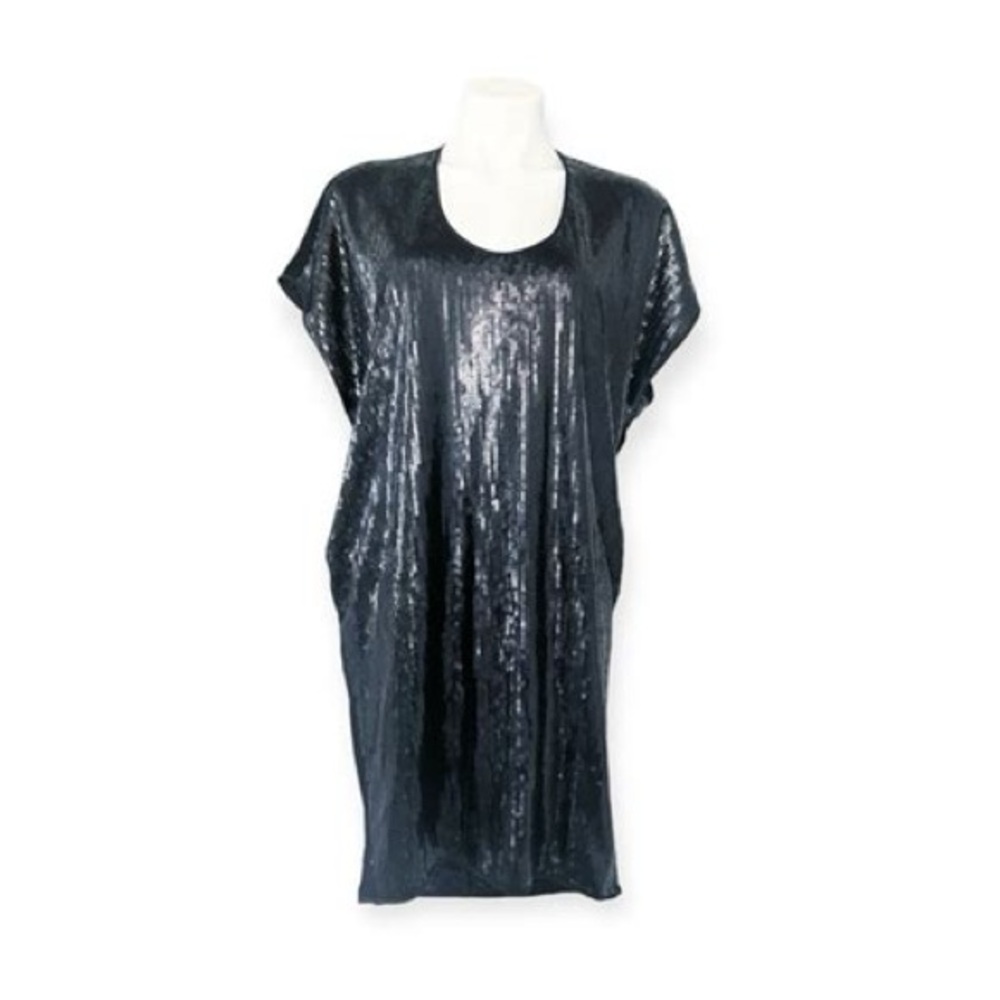 Rag & Bone Sequined Front Black Mini Dress W/Pock… - image 4